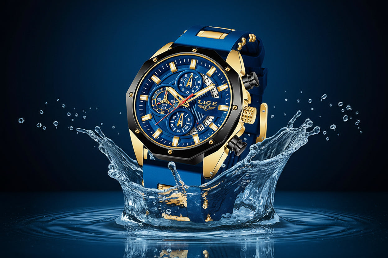 Fashion Mens Watches Top Brand Luxury Silicone Sport Watch Men Quartz Date Clock Waterproof Wristwatch Chronograph