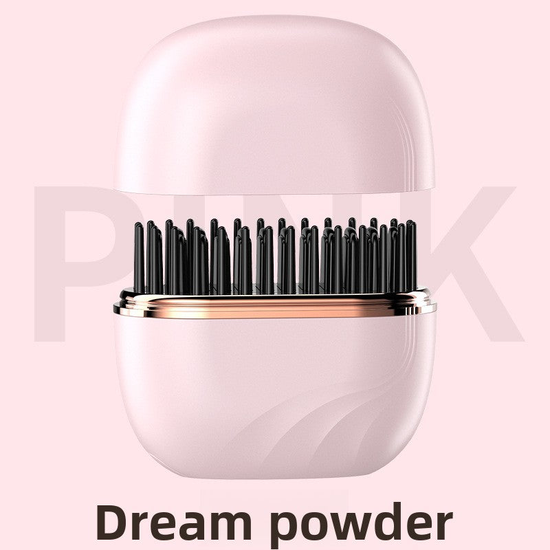 Mini Hair Straightening Comb Portable Heated Comb for Smooth Hair
